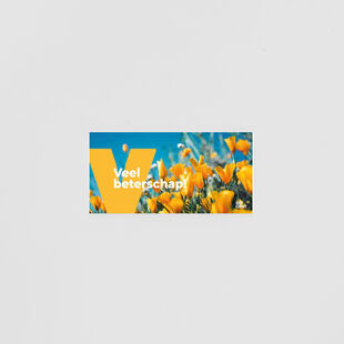 Greeting card 'Get well soon' yellow